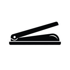 Black paper punch icon on white background office tool