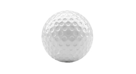 White golf ball PNG isolated on transparent background, sport equipment for golf courses and recreational activities