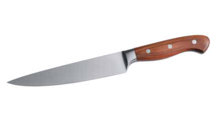 Chef knife with wooden handle for culinary creations and professional kitchens