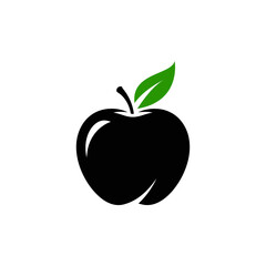 Apple Fruit Icon Vector: Healthy Food, Education, or Fresh Produce Symbol