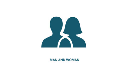 Man and Woman User Icon Vector Illustration