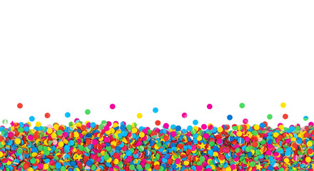 Fototapeta premium Colorful confetti explosion isolated on transparent background for celebrations and parties