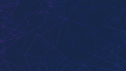 Dark blue background with a network of thin, interconnected purple and blue lines forming geometric shapes - Powered by Adobe