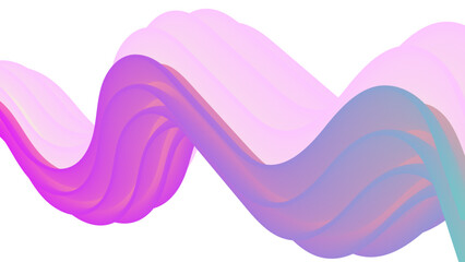 A vibrant 3D visualization of a twisting, fluid form in motion featuring bold colors, smooth geometry, and dynamic energy. Abstract dynamic style fluid lines for design elements.