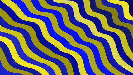 Vivid Blue and Yellow Wavy Lines Pattern: A Bold, Abstract Design for Modern Backgrounds and Art