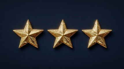 Obraz premium Three stars on a solid background