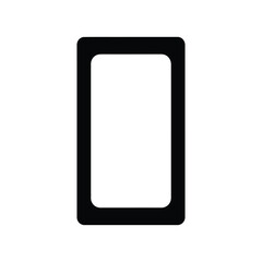 Black rounded rectangle outline on white background