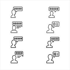 A Professional Evaluation Review Icon Symbol, Showcasing Feedback and Rating in a Flat Design Minimalist Vector for Digital Business Quality Success Analysis.