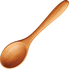 Elegant wooden spoon for cooking and food styling