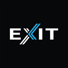 exit font logo design, typography text exit graphic vector, word mark exit symbol icon