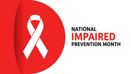 National impaired prevention month awareness symbol background
