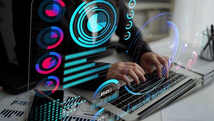 High-tech global network connection interface showing worldwide digital communication, data exchange, and internet connectivity. Global connection, data interaction, and worldwide communication. Thunk
