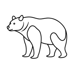 Cartoon vector illustration of a wild polar bear mammal animal design
