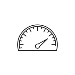 Business performance line icon set for analytics and speed