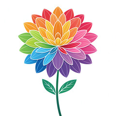 vector illustration of dahlia flower