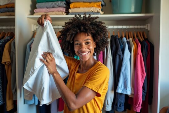 Revamp Your Wardrobe: A Creative Photo Series of Individuals Donating, Decluttering, and Cleaning Up Their Clothes in Unconventional Ways