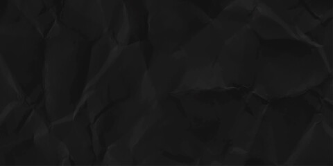 Obraz premium Black crumpled paper texture pattern. close up white crumpled paper background. Top view.