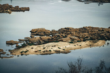 rocky coast of the sea