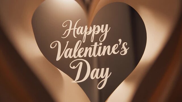 Warm and heartfelt message for Valentine's Day, beautifully crafted with paper in a charming heart shape, perfect for expressing love and affection