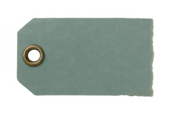 Blank vintage paper tag with grommet and torn edge, a retro style design element for price, sale and message concepts