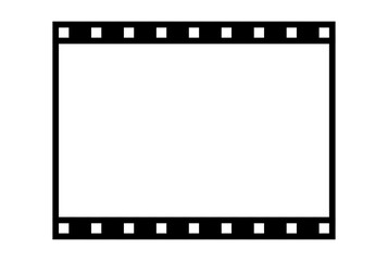 Marco de tira de película fotográfica o cinematográfica silueta vectorial