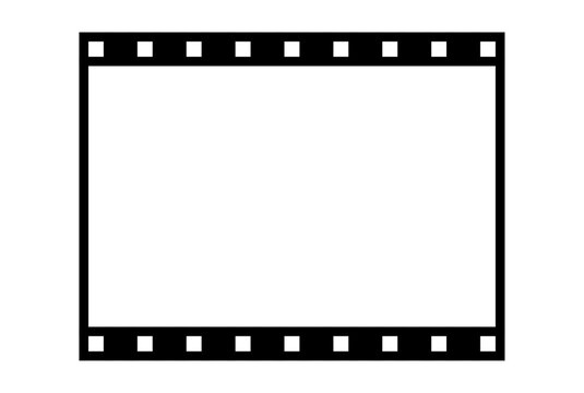 Marco de tira de pel&iacute;cula fotogr&aacute;fica o cinematogr&aacute;fica silueta vectorial