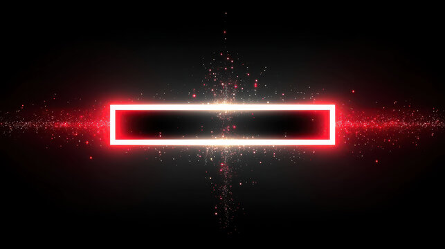 A red and black box with a glowing light inside