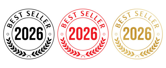 best seller 2026 badge, best seller 2026 stamp, best seller 2026 seal, best seller 2026 