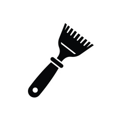 Black silhouette of a paint scraper tool vector