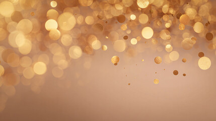 Warm Golden Holiday Bokeh Background