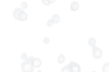 Soft blue bokeh circles on a bright transparent background isolated on transparent background