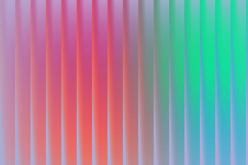 Obraz premium Abstract gradient of vertical stripes in soft pastel colors transitioning from pink to green, creating a modern and minimalist background for design