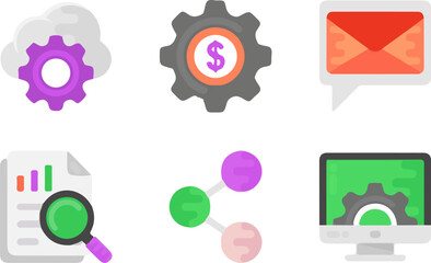 set of icons for web design vector, Vector illustrations