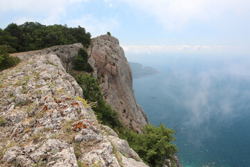 steep cliffs on the sea coast © sosnytskyi