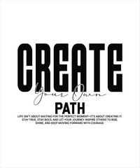 Create your own path