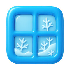 Obraz premium PNG Winter-themed blue icon design.