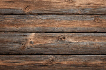 Fototapeta premium a detailed close up of aged weathered wooden planks with visible grain and knots