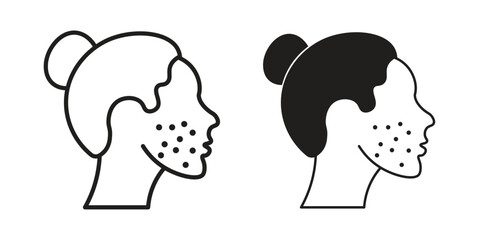 Acne icon line illustration background. icon concept vector