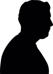 a man head silhouette vector