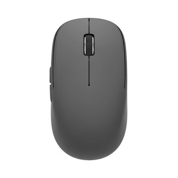 Sleek wireless computer mouse on a black background perfect for graphic design and technology product presentations with a minimalist and modern aesthetic appeal