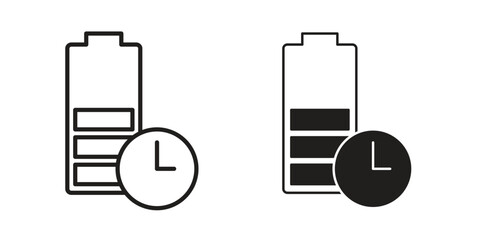Battery life icon line illustration background. icon concept vector