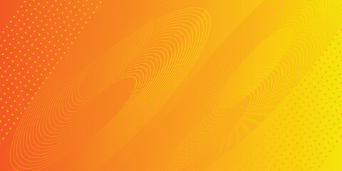 Abstract Orange  geometric background with curve wave lines