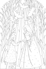 Snow White Awakening In Gentle Sunlight Coloring Page