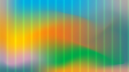 Abstract vertical stripes with blended rainbow colors and soft light