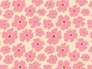 Fototapeta premium Colorful pastel floral fabric pattern for printing on fabrics, pillows, blankets, scarves 
