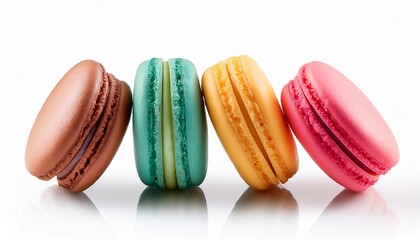 Colorful Macaroons Isolated On White Background