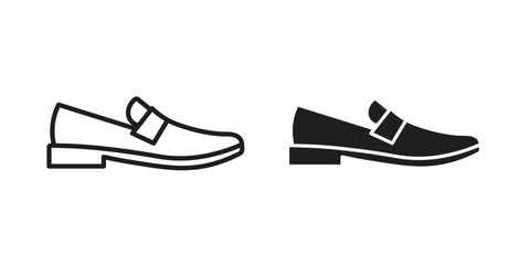 Loafer icon line illustration background. icon concept vector