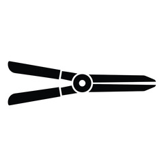 Black wire stripper tool icon on white background vector