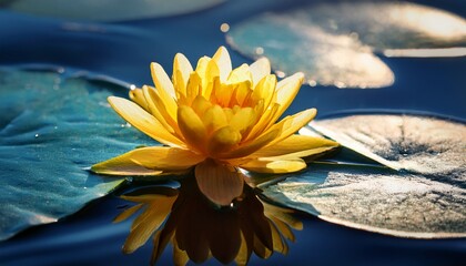 Yellow Flower On Lilly Pad