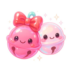 Fototapeta premium PNG Cute kawaii bells illustration